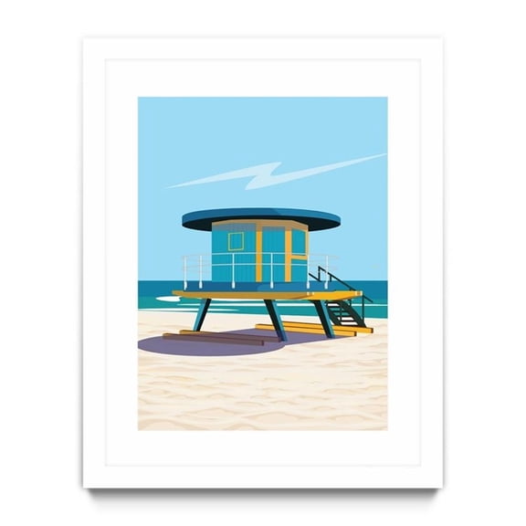 Giant Art 24x32 Hal's Villa Matted and Framed in Multi-Color