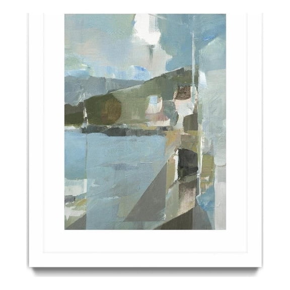 Giant Art 24x32 Spatial Composition 28.12.2018 Matted and Framed in Multi-Color