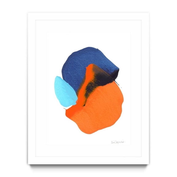 Giant Art 24x32 The space in between 63 Matted and Framed in Orange