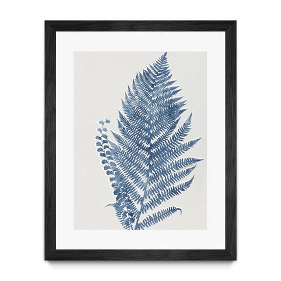 Giant Art 24x32 Woodland Fern I Matted and Framed in Multi-Color