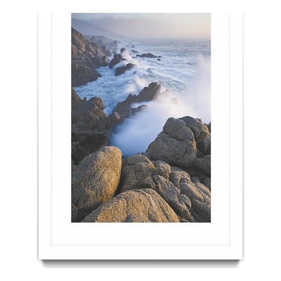 Giant Art 24x36 Big Sur Wave 3 Matted and Framed in White