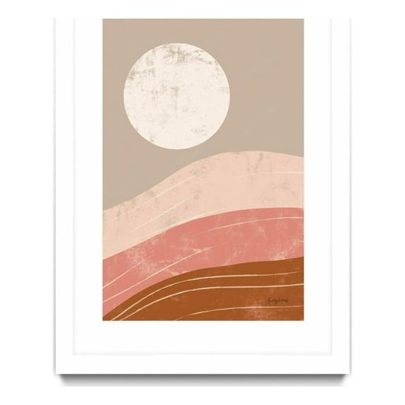 Giant Art 24x36 Desert Sunrise I Matted and Framed in Multi-Color