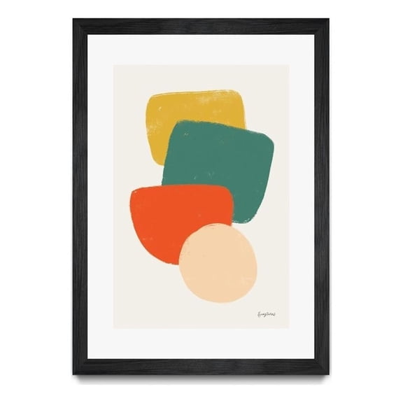 Giant Art 24x36 Eclectic II Matted and Framed in Multi-Color