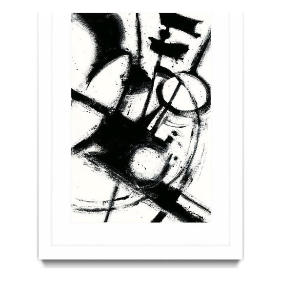 Giant Art 24x36 Expression Abstract II White Matted and Framed in White