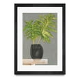 thumbnail image 1 of Giant Art 24x36 Frond in Vase II Matted and Framed in Yellow, 1 of 3