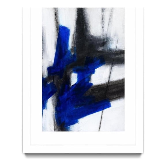 Giant Art 24x36 KIND OF BLUE Matted and Framed in Multi-Color