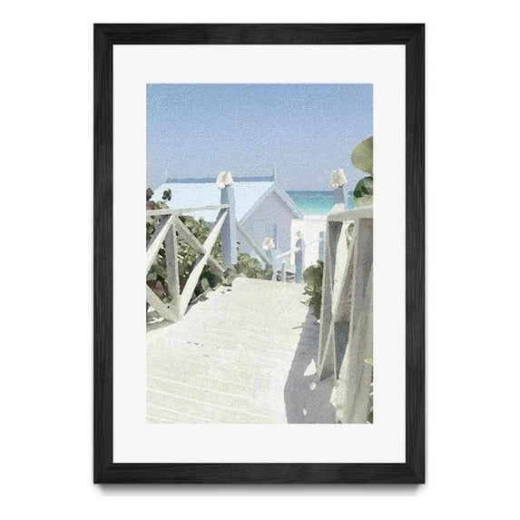 Giant Art 24x36 Noon Shadows Matted and Framed in Multi-Color
