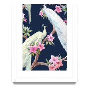 Giant Art 24x36 Paradis Birds II Matted and Framed in Multi-Color