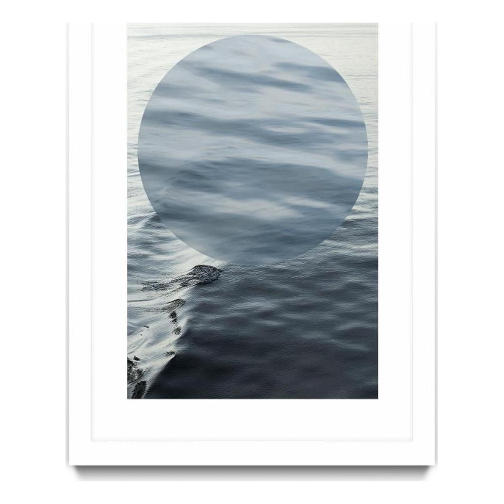 Large 24x36 Geometric Water Print Matted and Framed