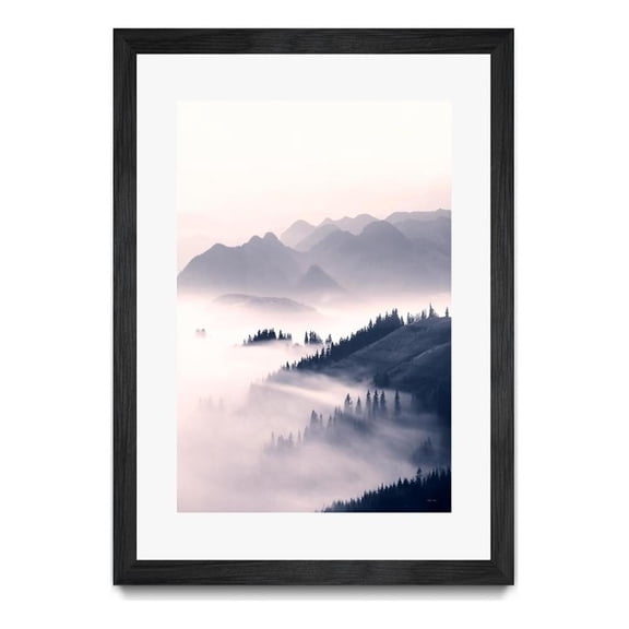 Giant Art 24x36 Sunset Matted and Framed in Multi-Color