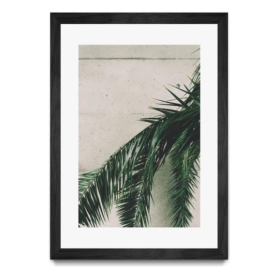 Giant Art 24x36 Tropical leaves Matted and Framed in Green