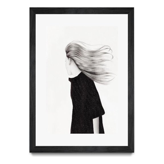 Giant Art 24x36 Zero Gravity II Matted and Framed in Multi-Color