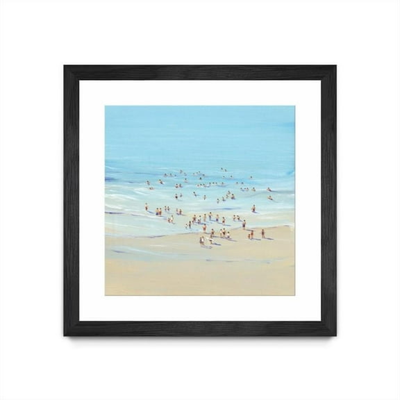 Giant Art 30x30 Beach Day I Matted and Framed in Multi-Color