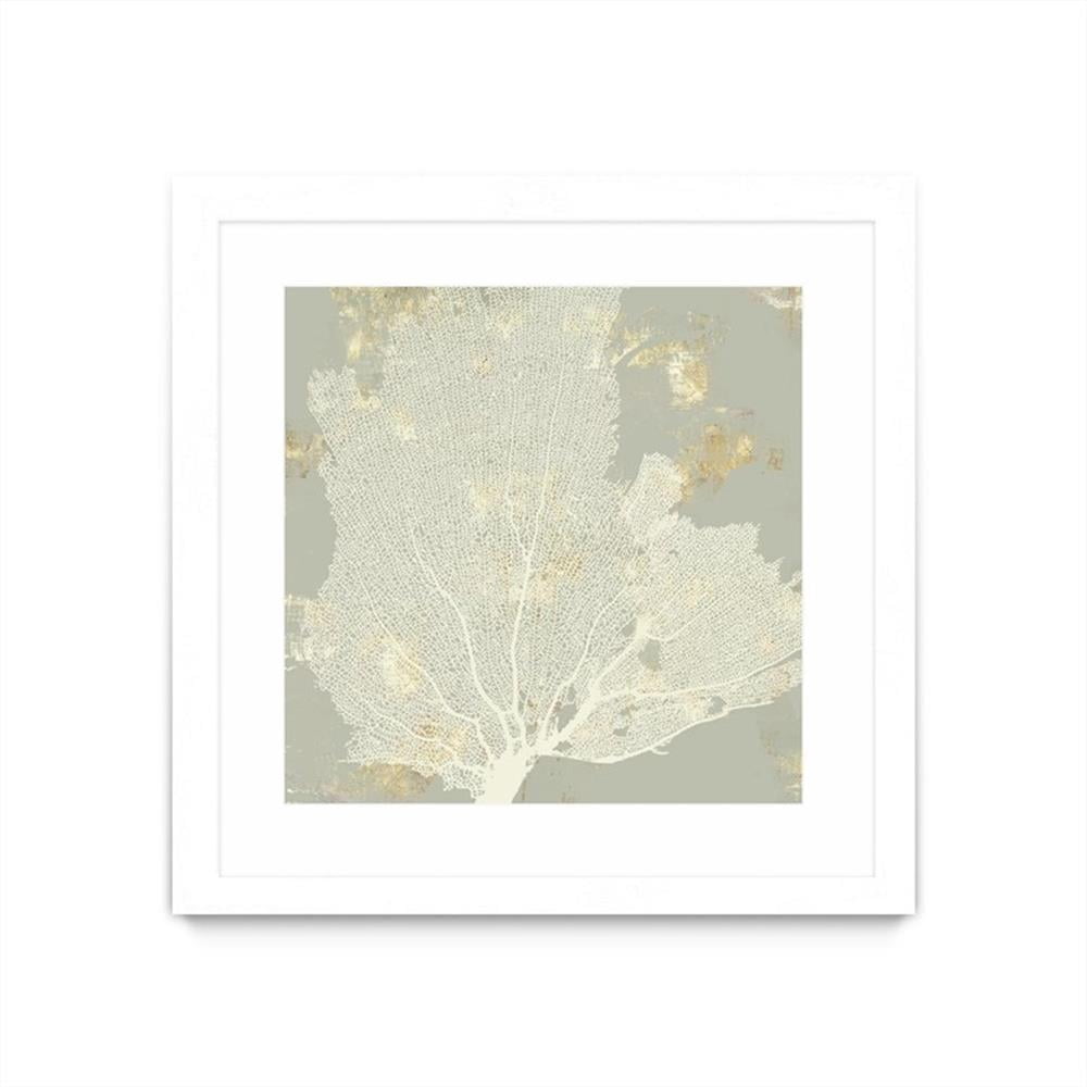 Sea Coral I 30" White Framed Canvas Art Print