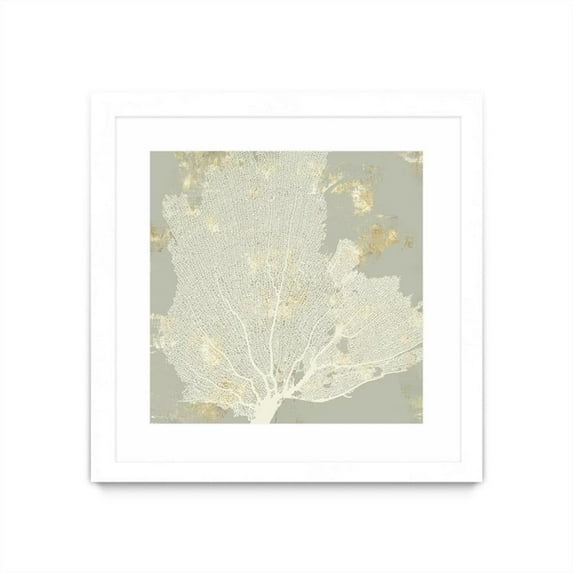 Giant Art 30x30 Sea Coral I Matted and Framed in Multi-Color