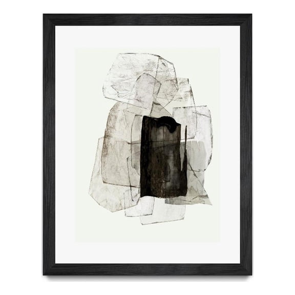 Giant Art 30x40 Blotting Ink II Matted and Framed in Multi-Color