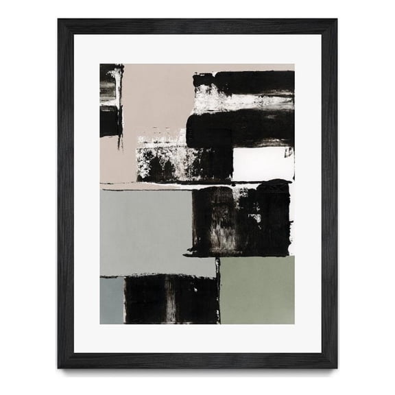 Giant Art 30x40 Dark Express III Matted and Framed in White