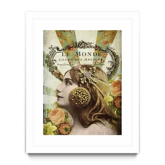Giant Art 30x40 Femme Paris II Matted and Framed in Multi-Color