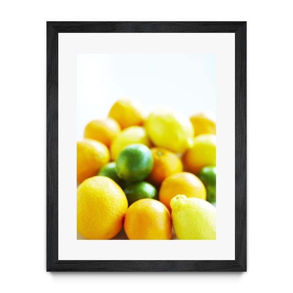 Large Yellow and Green Lemons Framed Canvas Art