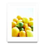 Giant Art 30x40 Lemons Matted and Framed in Yellow