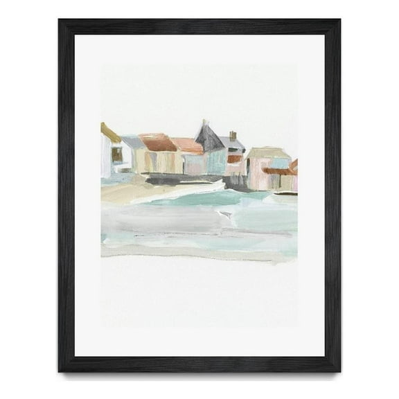 Giant Art 30x40 Seaside Tranquility I Matted and Framed in Multi-Color