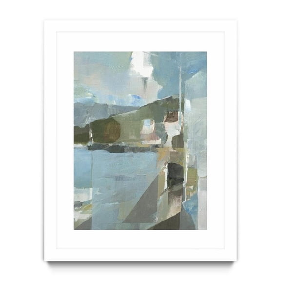 Giant Art 30x40 Spatial Composition 28.12.2018 Matted and Framed in Multi-Color