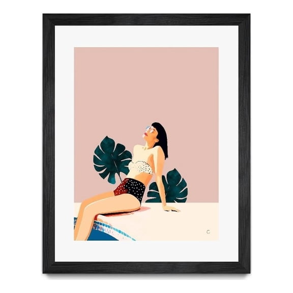 Giant Art 30x40 Sunday Matted and Framed in Pink