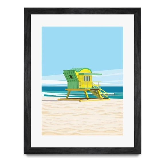 Giant Art 30x40 Sunshine Villa Matted and Framed in Yellow