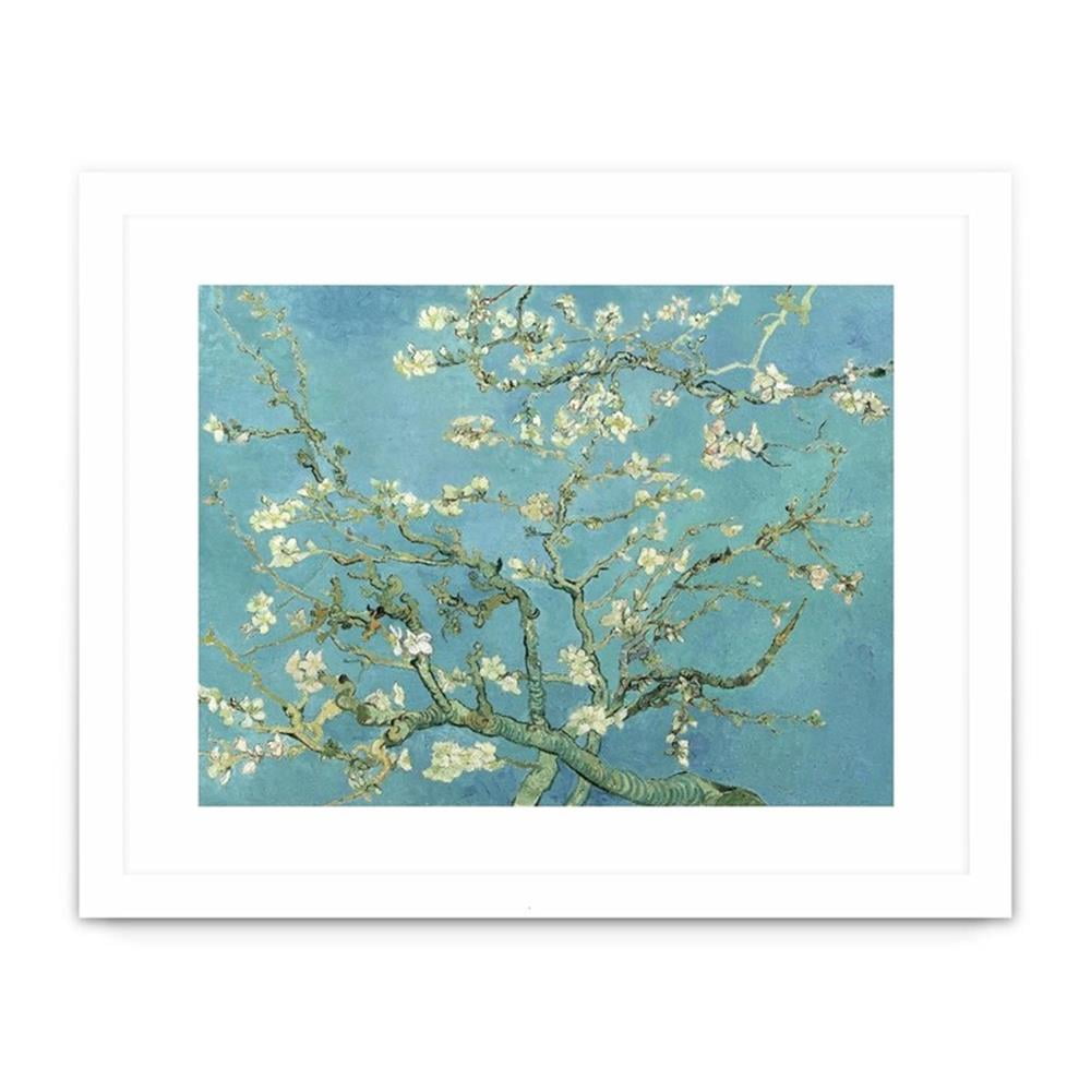 Vincent Van Gogh Almond Blossoms Framed Canvas Art 32x24