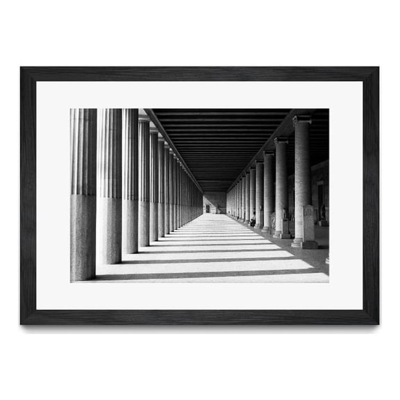Giant Art 36x24 Agora Matted and Framed in White