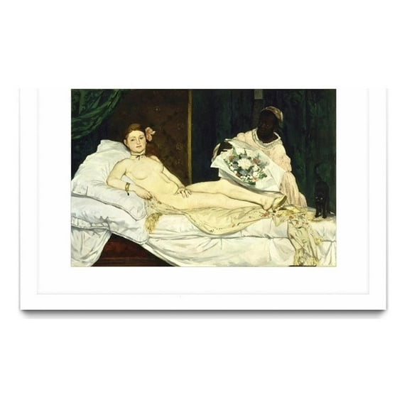 Giant Art 36x24 Olympia 1863 Matted and Framed in Multi-Color