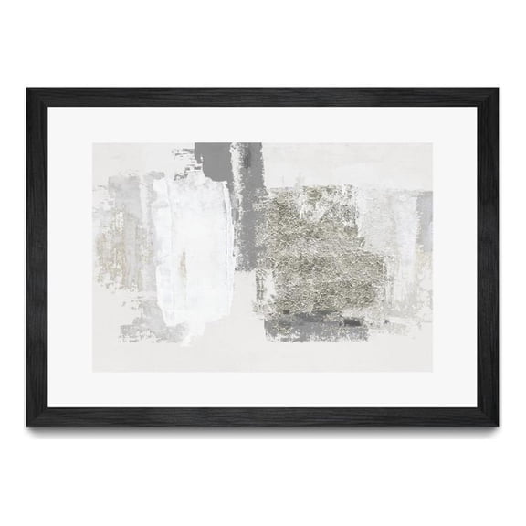 Giant Art 36x24 Silver Slate Matted and Framed in Multi-Color