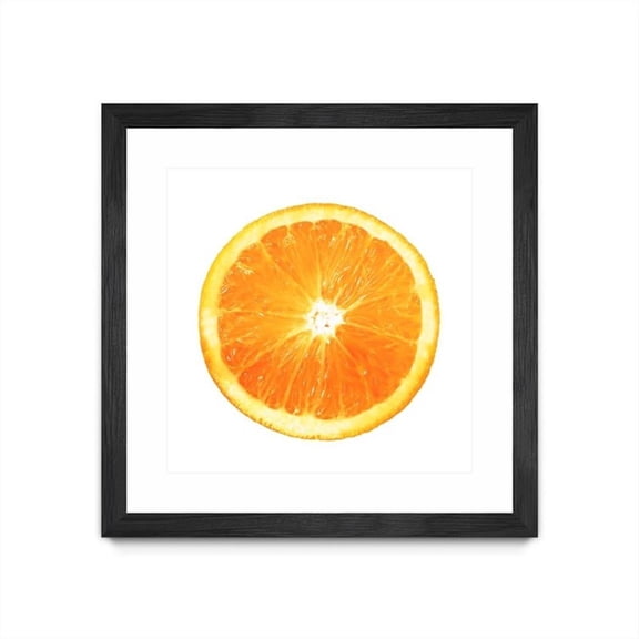 Giant Art 36x36 Citrus Cultivar Matted and Framed in Orange