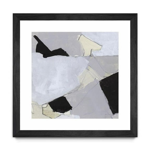 Giant Art 36x36 Grey Landscape V Matted and Framed in White