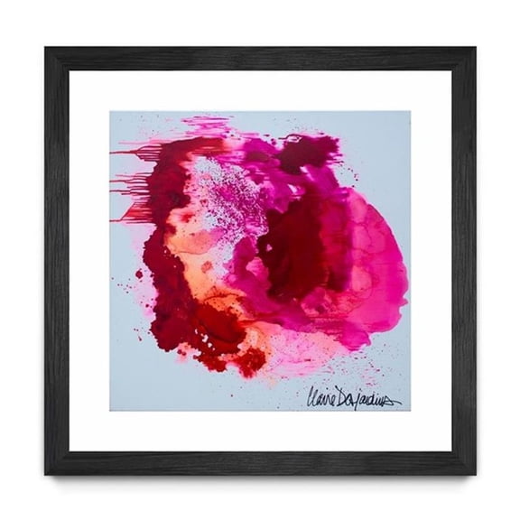 Giant Art 36x36 Stop A While Matted and Framed in Pink