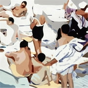 Giant Art 54x54 Tammy & Gregs Pool Party Fine Art Giant Canvas Print in White