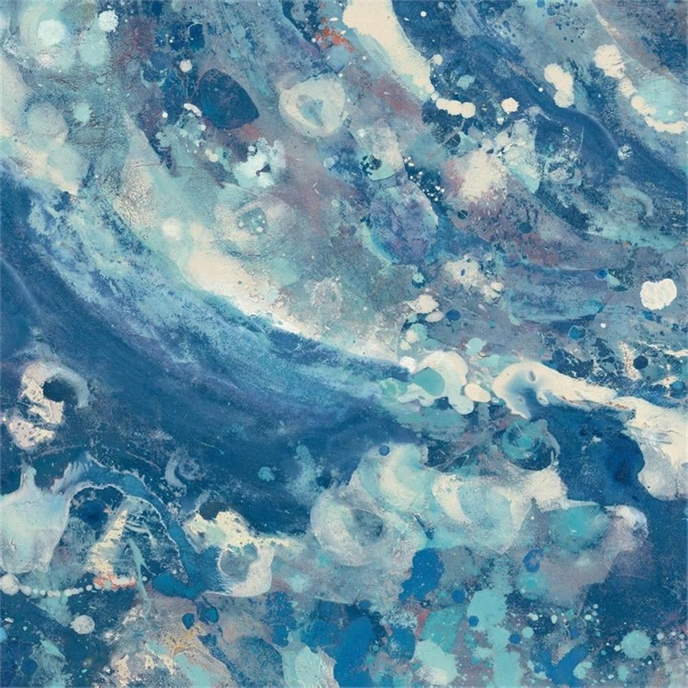 Giant 54x54 Blue and White Abstract Canvas Art Print