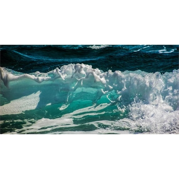 Giant Art 72x36 Broken waves Fine Art Giant Canvas Print in White
