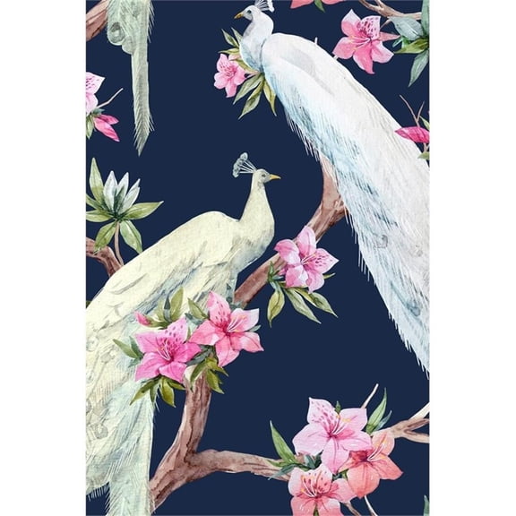 Giant Art 72x48 Paradis Birds II Fine Art Giant Canvas Print in Multi-Color