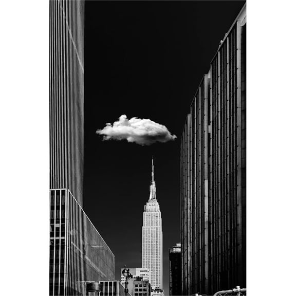 Giant Art 72x48 Single Cloud Fine Art Giant Canvas Print in Multi-Color