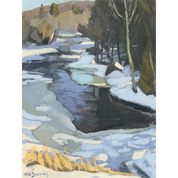 Giant Art 72x54 Blue Shadows Fine Art Giant Canvas Print in Multi-Color