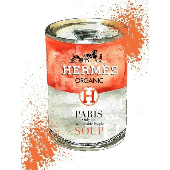 Giant Art 72x54 Hermes Soup Fine Art Giant Canvas Print in Multi-Color