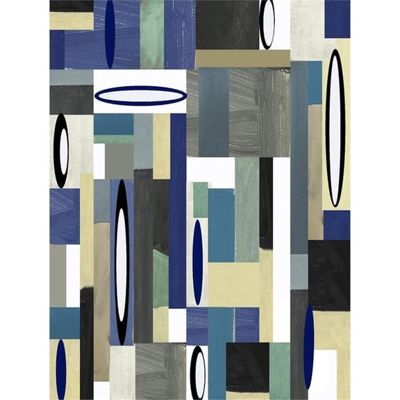 Giant Art 72x54 MercuryBlue-II Fine Art Giant Canvas Print in Multi-Color