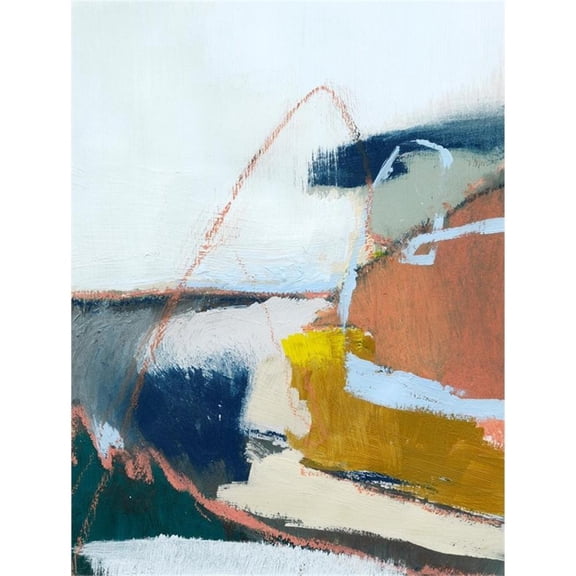 Giant Art 72x54 Tidal Patchwork II Fine Art Giant Canvas Print in Yellow