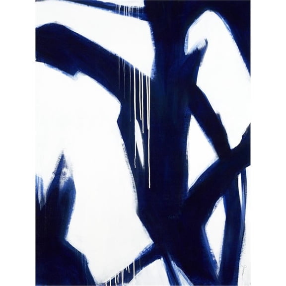 Giant Art 72x54 True Blue Fine Art Giant Canvas Print in White
