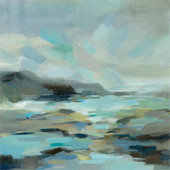 Giant Art 72x72 Blue Lagoon Fine Art Giant Canvas Print in Multi-Color