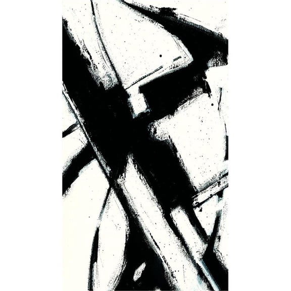 Giant Art 84x48 Expression Abstract I White Fine Art Giant Canvas Print in White