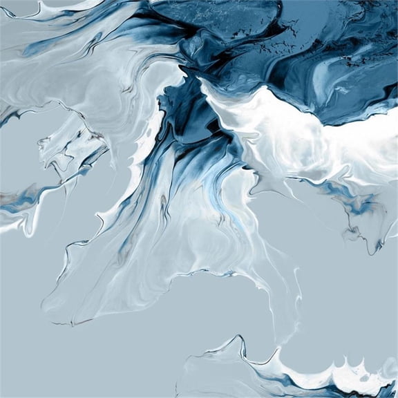 Giant Art 84x84 Azure Marble III Fine Art Giant Canvas Print in Multi-Color