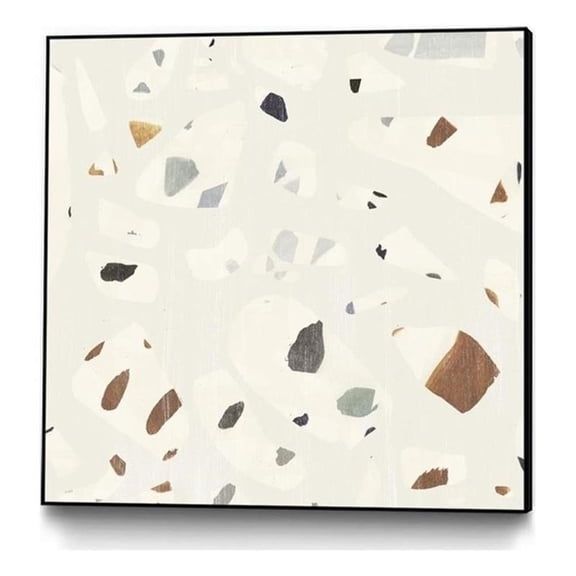 Giant Art Canvas 20x20 Abstract Terazzo II Framed in Multi-Color