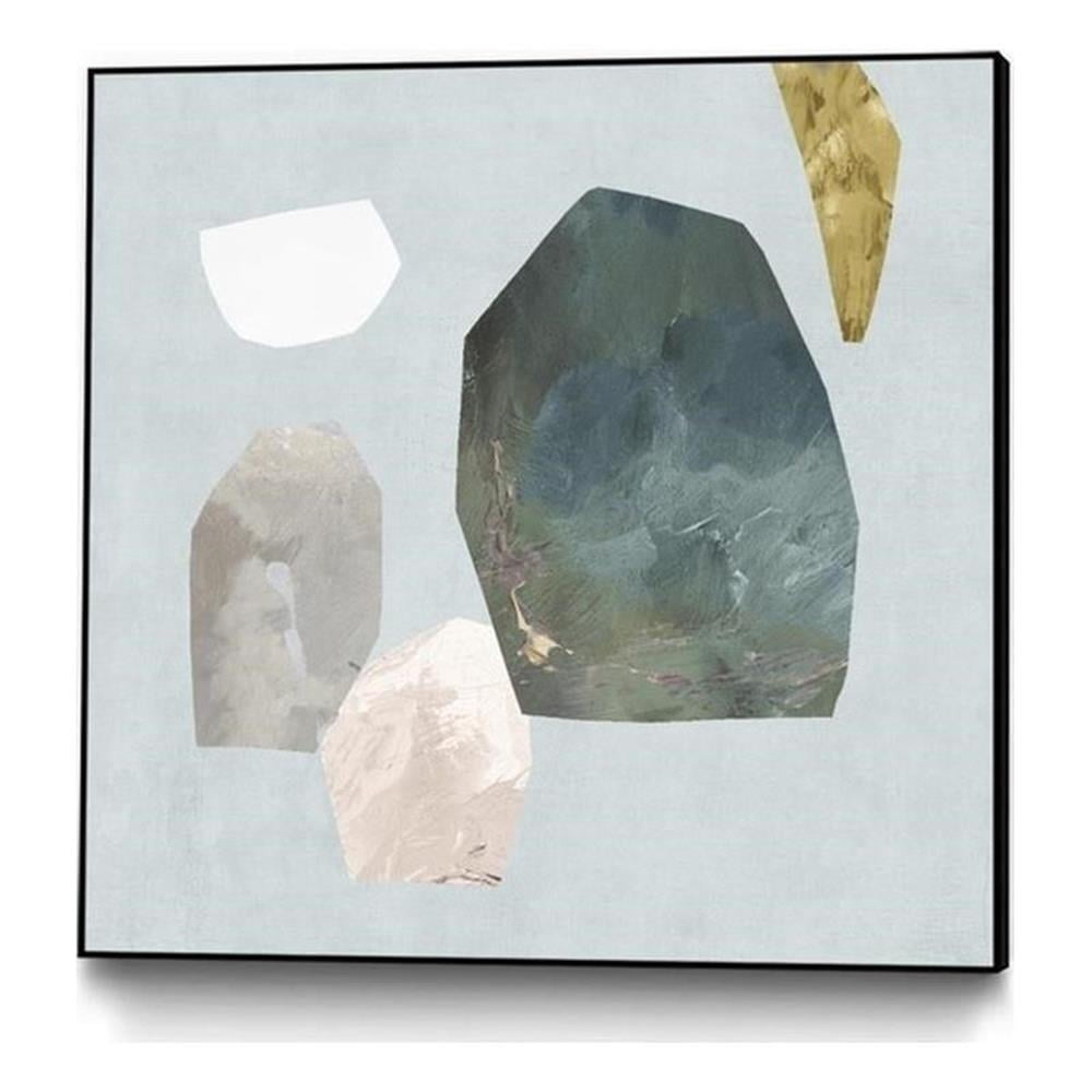 Abstract Geometric 20x20 Framed Canvas Art in Multicolor